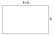 Et rektangel med sidelengder 4+b og b
